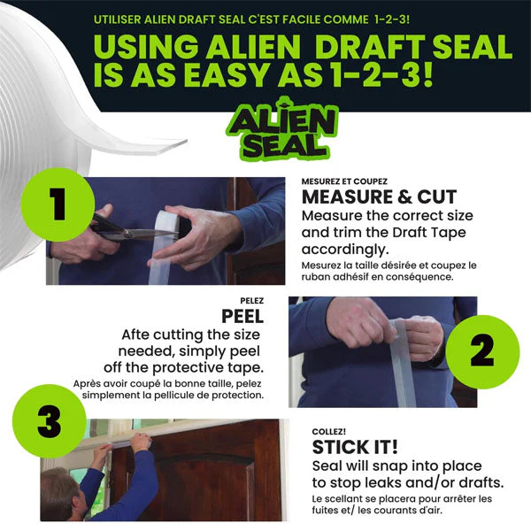 Alien Tape Waterproof Draft Seal For Doors & Windows (49ft) - Image 5
