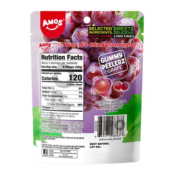 Amos 4D Peelerz Peelable Fruit Gummy Candy (6oz) Multiple Flavors - Image 6