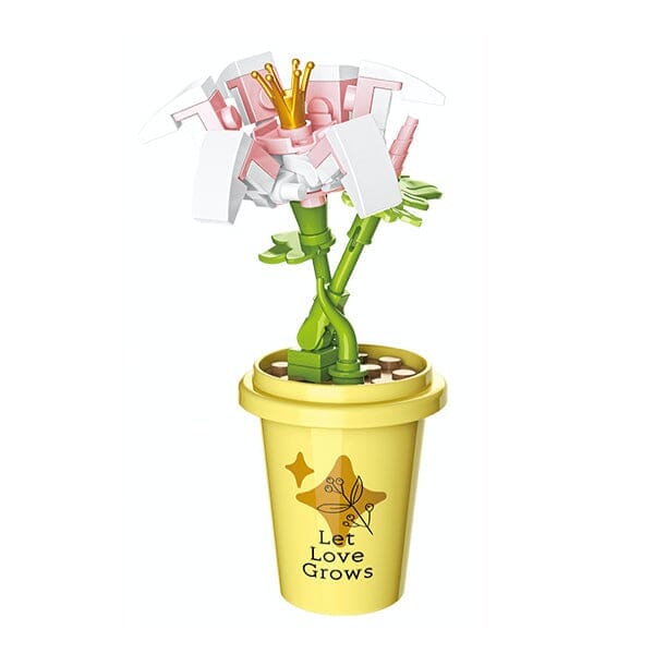 DIY Botanical Building Block Sets: Collectible Assorted Mini Pots - Image 3