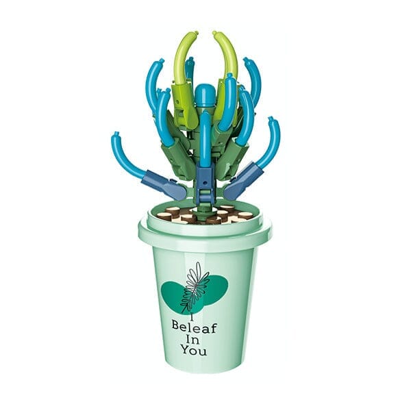 DIY Botanical Building Block Sets: Collectible Assorted Mini Pots - Image 9