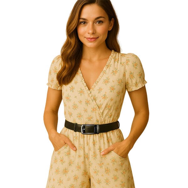 FlexClick Unisex Adjustable Micro-Increment Black Leather Belt (1pc) Fits 28" to 46" Waist - Image 6