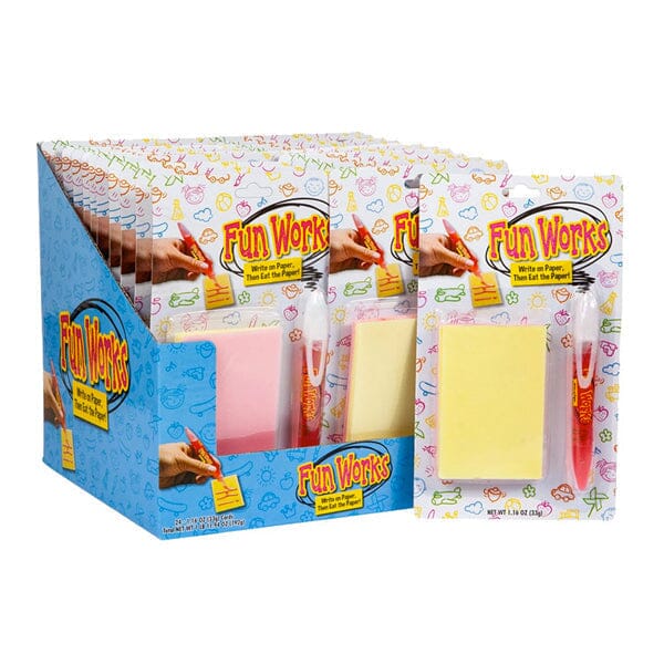 Fun Works Edible Paper Notepad w/ Candy Gel Pen | 24 Sheets - Image 3