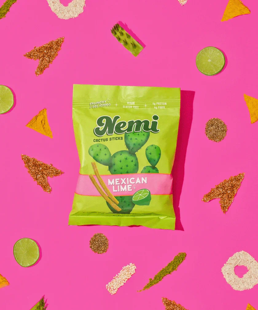 Nemi Cactus Crunchy Sticks - Mexican Lime - Image 3