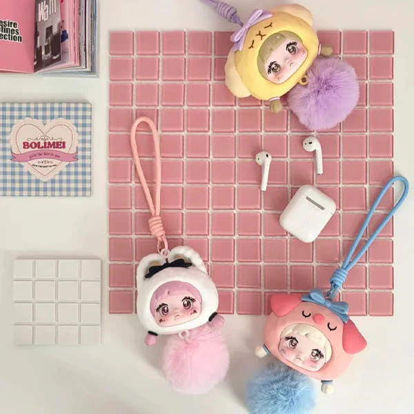 Nommi Forest Melodies Silicone Earbud Case Plush Animal Keychain Blind Box (1pc) - Image 5