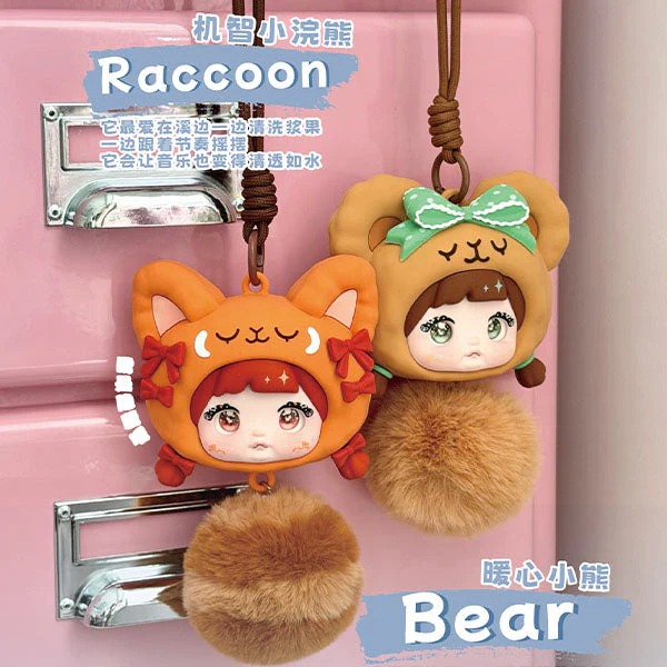 Nommi Forest Melodies Silicone Earbud Case Plush Animal Keychain Blind Box (1pc) - Image 9