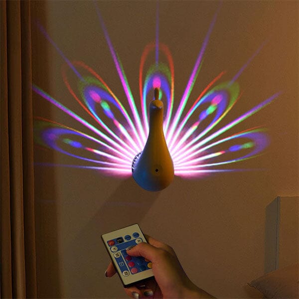 PeacockPop Wall Sconce Peacock Projection Touch Lamp - Image 6