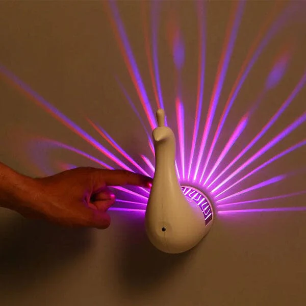 PeacockPop Wall Sconce Peacock Projection Touch Lamp - Image 7