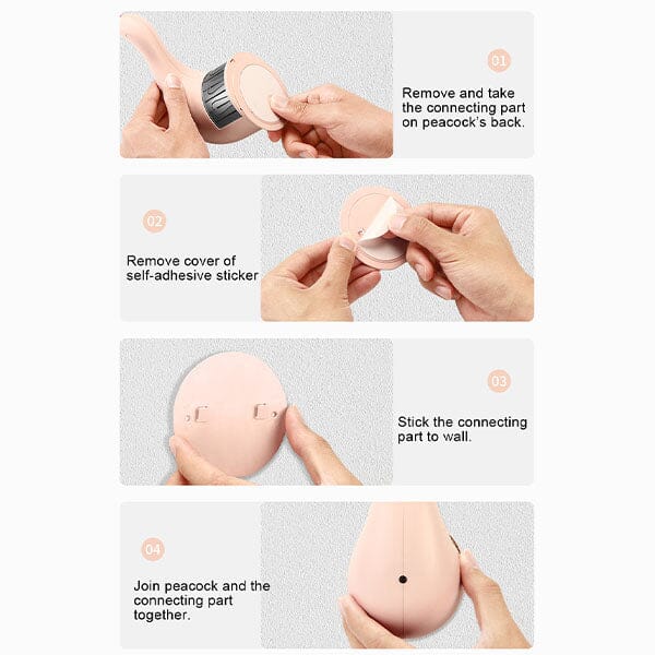 PeacockPop Wall Sconce Peacock Projection Touch Lamp - Image 8