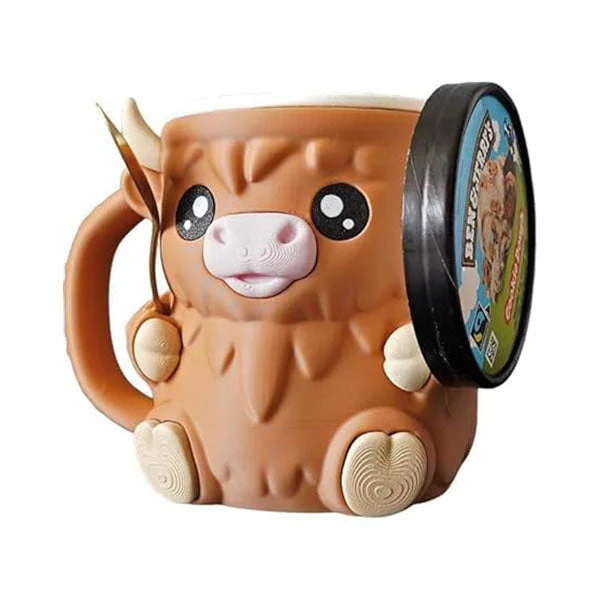 PintCuddler Cartoon Cow Ice Cream Pint Holder Kit (Includes 2 Spoons & Cookie Tray) - Image 6
