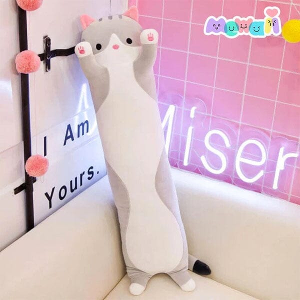 Long Animal Plush Toy Styles (3FT Long!) | Grey Tabby Cat - Image 3