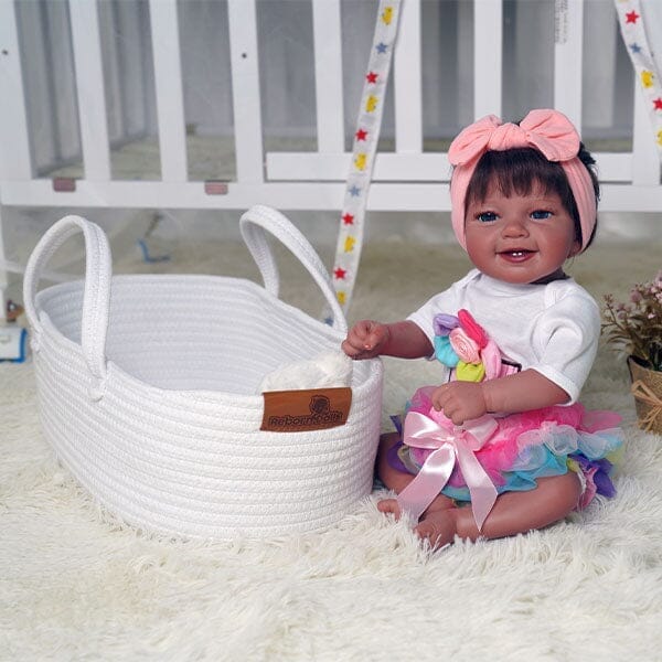 TrueHeart Treasures Reborn Dolls Cuddles & Snuggles Cotton Carry Basket - Image 8