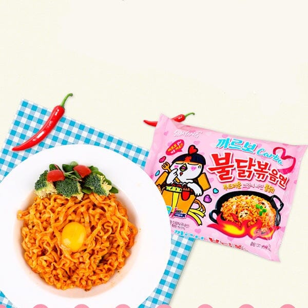 Samyang Buldak Hot Chicken Ramen Noodles Carbo Flavor (5pk) - Image 3