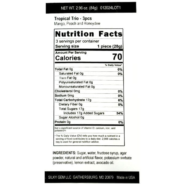 Silky Gem Crystal Candy Tropical Flavor Sampler Pack (3pc) - Image 7