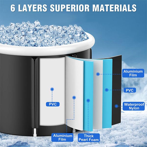 TubZero 2.5ft Tall Inflatable Ice Plunge Tub - Image 7