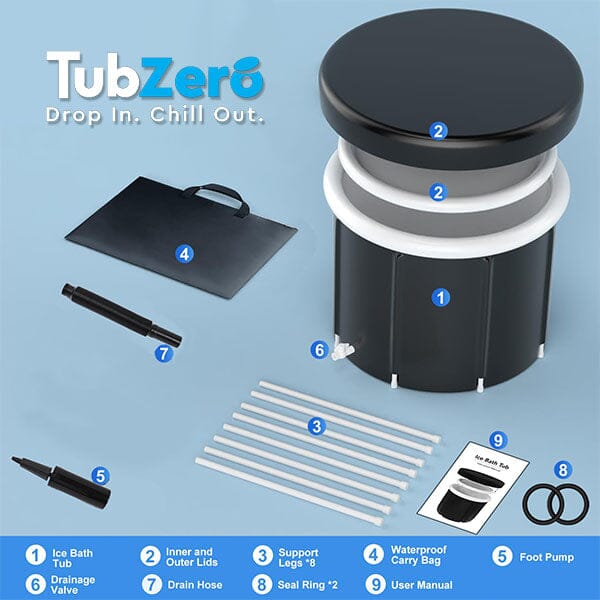 TubZero 2.5ft Tall Inflatable Ice Plunge Tub - Image 8